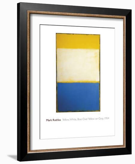 Yellow, White, Blue Over Yellow on Gray, 1954-Mark Rothko-Framed Giclee Print