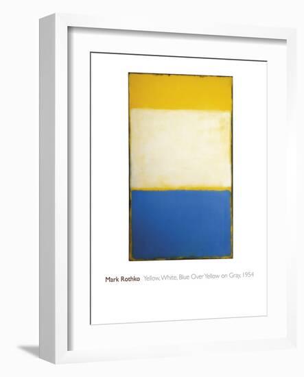 Yellow, White, Blue Over Yellow on Gray, 1954-Mark Rothko-Framed Giclee Print