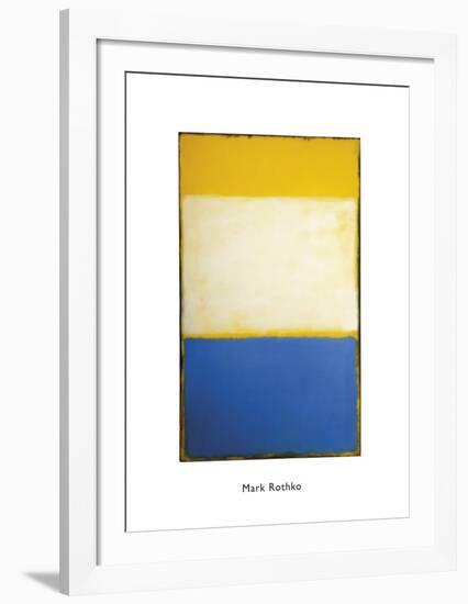 Yellow, White, Blue Over Yellow on Gray, 1954-Mark Rothko-Framed Art Print