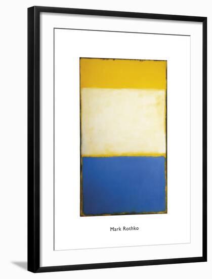 Yellow, White, Blue Over Yellow on Gray, 1954-Mark Rothko-Framed Art Print