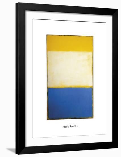 Yellow, White, Blue Over Yellow on Gray, 1954-Mark Rothko-Framed Art Print