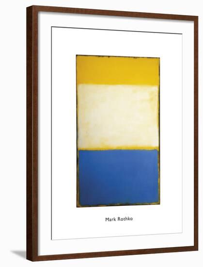 Yellow, White, Blue Over Yellow on Gray, 1954-Mark Rothko-Framed Art Print