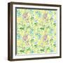 Yellow Wild Flowers Seamless Pattern-nad_o-Framed Art Print