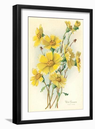 Yellow Wildflowers-null-Framed Art Print