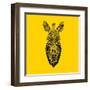 Yellow Zebra Mesh-Lisa Kroll-Framed Art Print