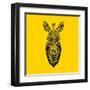 Yellow Zebra Mesh-Lisa Kroll-Framed Art Print