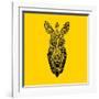 Yellow Zebra Mesh-Lisa Kroll-Framed Art Print