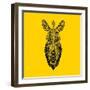 Yellow Zebra Mesh-Lisa Kroll-Framed Art Print