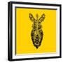 Yellow Zebra Mesh-Lisa Kroll-Framed Art Print