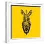 Yellow Zebra Mesh-Lisa Kroll-Framed Art Print