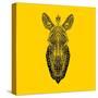 Yellow Zebra Mesh-Lisa Kroll-Stretched Canvas