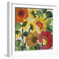 Yellow Zinnias-Kim Parker-Framed Giclee Print