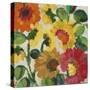 Yellow Zinnias-Kim Parker-Stretched Canvas