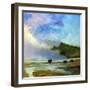 Yellowstone Buffalo Landscape-Marcia Baldwin-Framed Giclee Print