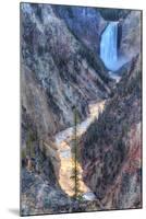 Yellowstone Falls and Sunset Light Reflected-Vincent James-Mounted Photographic Print