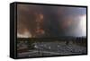 Yellowstone Fire with View of Parking Lot-null-Framed Stretched Canvas