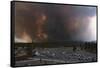 Yellowstone Fire with View of Parking Lot-null-Framed Stretched Canvas