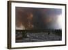 Yellowstone Fire with View of Parking Lot-null-Framed Photographic Print