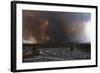 Yellowstone Fire with View of Parking Lot-null-Framed Photographic Print