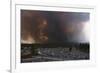 Yellowstone Fire with View of Parking Lot-null-Framed Photographic Print