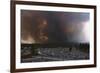 Yellowstone Fire with View of Parking Lot-null-Framed Photographic Print