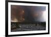 Yellowstone Fire with View of Parking Lot-null-Framed Photographic Print