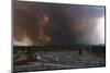 Yellowstone Fire with View of Parking Lot-null-Mounted Photographic Print