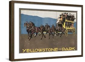 Yellowstone Horse-Drawn Charabanc-null-Framed Art Print