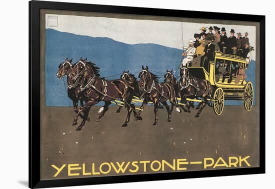 Yellowstone Horse-Drawn Charabanc-null-Framed Art Print