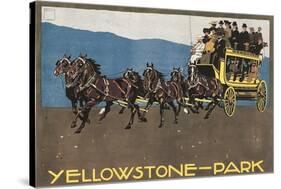 Yellowstone Horse-Drawn Charabanc-null-Stretched Canvas