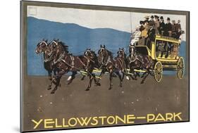 Yellowstone Horse-Drawn Charabanc-null-Mounted Art Print