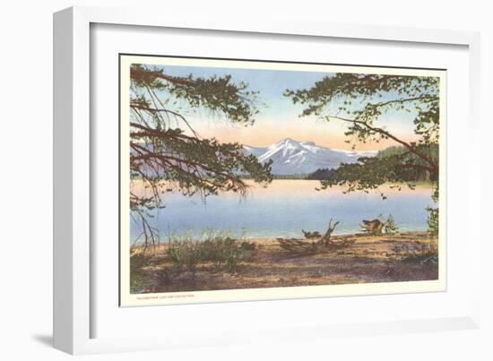 Yellowstone Lake and Colter Peak-null-Framed Art Print