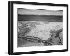 Yellowstone Lake-Hot Springs Overflow Yellowstone National Park Wyoming. 1933-1942-Ansel Adams-Framed Art Print