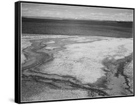 Yellowstone Lake-Hot Springs Overflow Yellowstone National Park Wyoming. 1933-1942-Ansel Adams-Framed Stretched Canvas