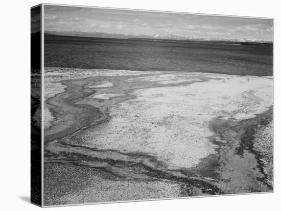 Yellowstone Lake-Hot Springs Overflow Yellowstone National Park Wyoming. 1933-1942-Ansel Adams-Stretched Canvas