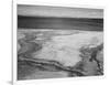 Yellowstone Lake-Hot Springs Overflow Yellowstone National Park Wyoming. 1933-1942-Ansel Adams-Framed Art Print