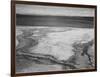 Yellowstone Lake-Hot Springs Overflow Yellowstone National Park Wyoming. 1933-1942-Ansel Adams-Framed Art Print