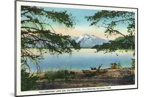 Yellowstone Nat'l Park, WY - Yellowstone Lake and Colter Peak-Lantern Press-Mounted Art Print