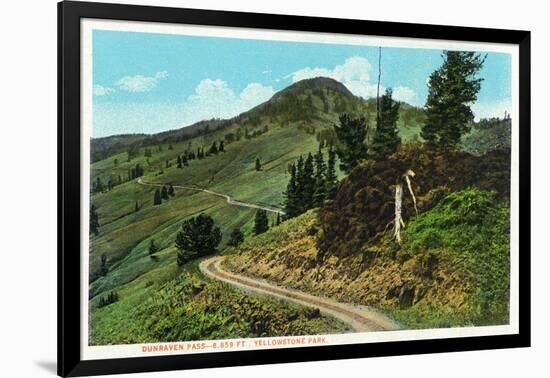 Yellowstone Nat'l Park, Wyoming - Dunraven Pass View-Lantern Press-Framed Art Print