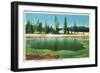 Yellowstone Nat'l Park, Wyoming - Emerald Pool Scene-Lantern Press-Framed Art Print