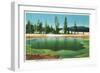 Yellowstone Nat'l Park, Wyoming - Emerald Pool Scene-Lantern Press-Framed Art Print