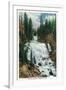Yellowstone Nat'l Park, Wyoming - Firehole River; Kepler Cascade Scene-Lantern Press-Framed Art Print