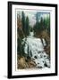 Yellowstone Nat'l Park, Wyoming - Firehole River; Kepler Cascade Scene-Lantern Press-Framed Art Print