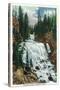 Yellowstone Nat'l Park, Wyoming - Firehole River; Kepler Cascade Scene-Lantern Press-Stretched Canvas