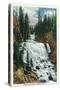 Yellowstone Nat'l Park, Wyoming - Firehole River; Kepler Cascade Scene-Lantern Press-Stretched Canvas