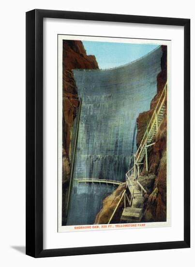 Yellowstone Nat'l Park, Wyoming - Shoshone Dam-Lantern Press-Framed Art Print