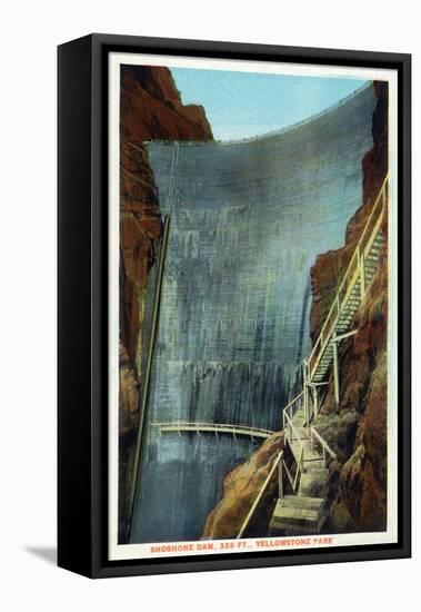 Yellowstone Nat'l Park, Wyoming - Shoshone Dam-Lantern Press-Framed Stretched Canvas