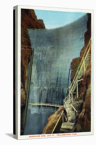 Yellowstone Nat'l Park, Wyoming - Shoshone Dam-Lantern Press-Stretched Canvas