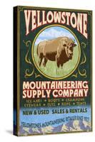 Yellowstone National Park - Bison Mountaineering-Lantern Press-Stretched Canvas