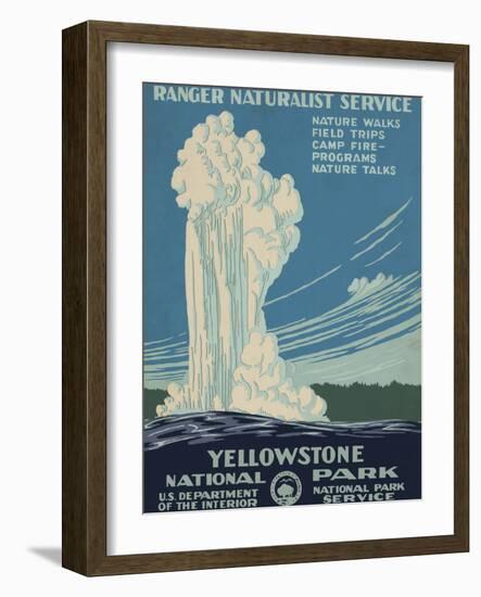 Yellowstone National Park, c.1938-null-Framed Giclee Print